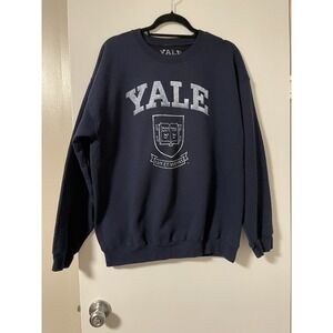 Vintage Yale University Lux Et Veritas Hebrew Crest College Sweatshirt Large